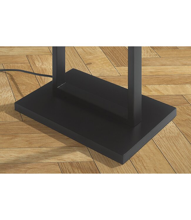 Invicta Interior Vloerlamp COLLEEN 160 cm, metaal, zwart met witte lampenkap - 47903