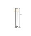 Invicta Interior Vloerlamp COLLEEN 160 cm, metaal, zwart met witte lampenkap - 47903