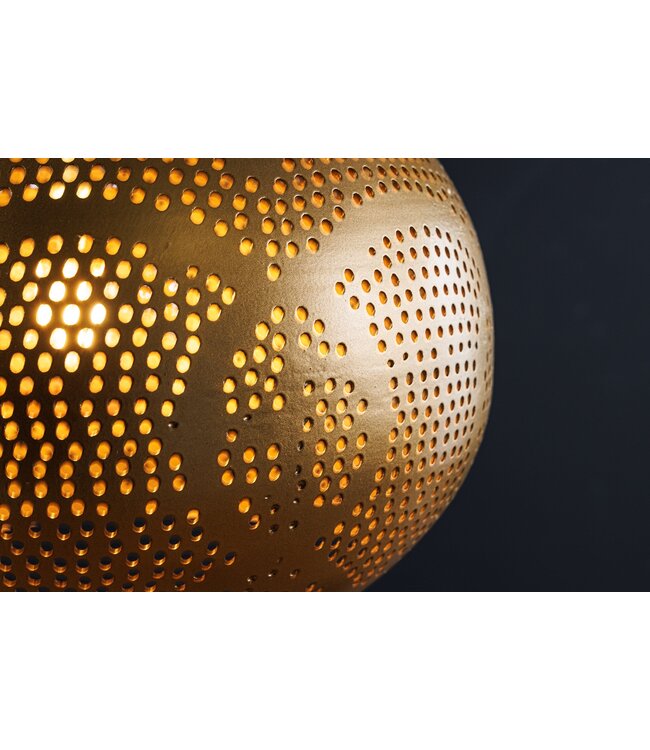 Invicta Interior Hanglamp ORIENT LIVING 50 cm ijzer met gouden decoratie - 44897