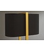 Invicta Interior Vloerlamp COLLEEN 160 cm, metaal, goudkleurig met zwarte voet en lampenkap - 47904