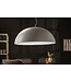 Invicta Interior Hanglamp GLOW 70cm van glasvezel, wit en zilver - 10723