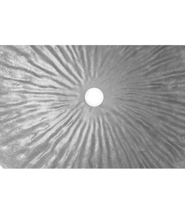 Invicta Interior Hanglamp GLOW 70cm van glasvezel, wit en zilver - 10723