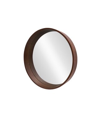 Invicta Interior Wandspiegel PORTRET 70 cm rond met walnoothouten fineer - 48256