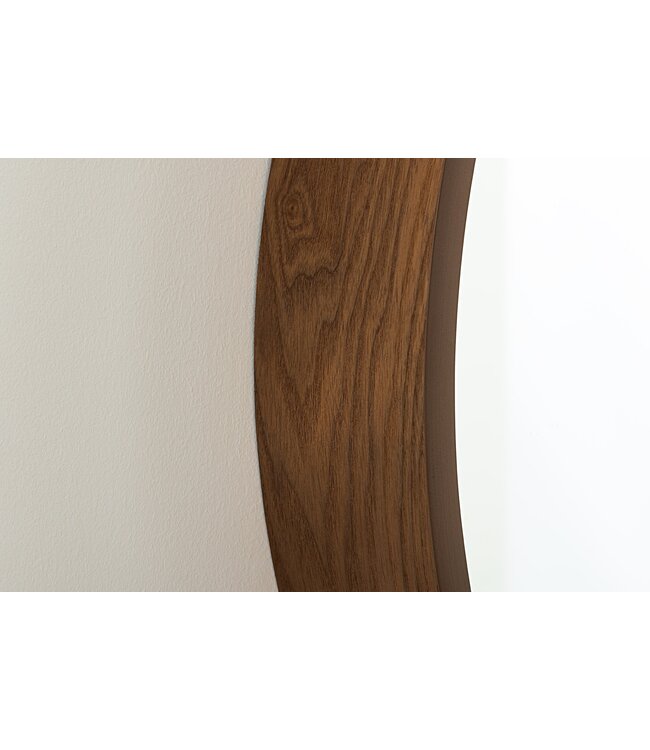 Invicta Interior Wandspiegel PORTRET 70 cm rond met walnoothouten fineer - 48256