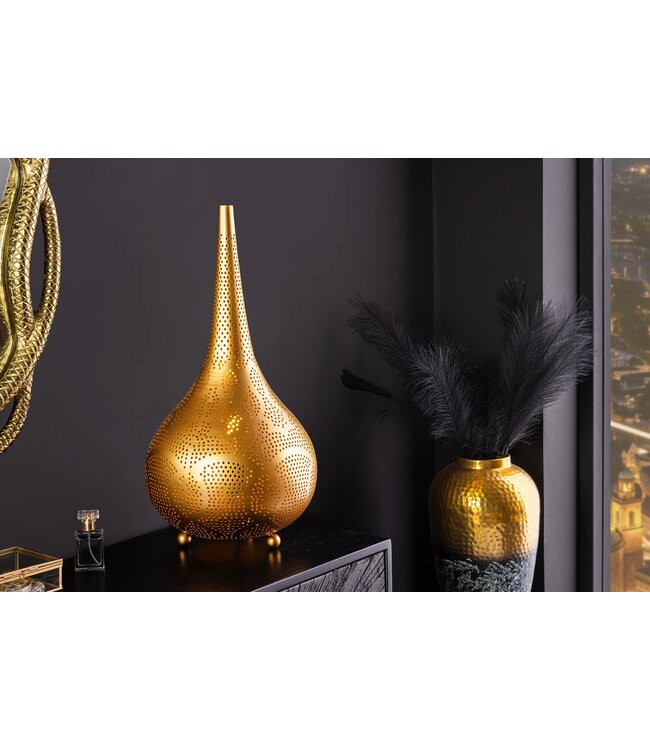 Invicta Interior Vloerlamp ORIENT LIVING 50 cm ijzer met gouden decoratie - 44898