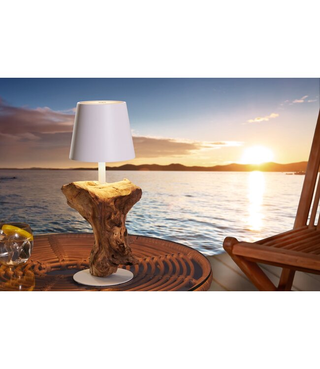 Invicta Interior LED-tafellamp op batterijen HYPNOTIC TO GO 30 cm wit naturel oplaadbaar met touchdimmer snoerloos - 44099