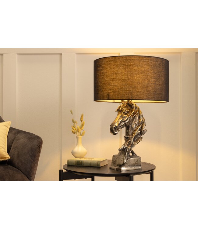 Invicta Interior Tafellamp CABALLO zilver zonder lampenkap - 43624