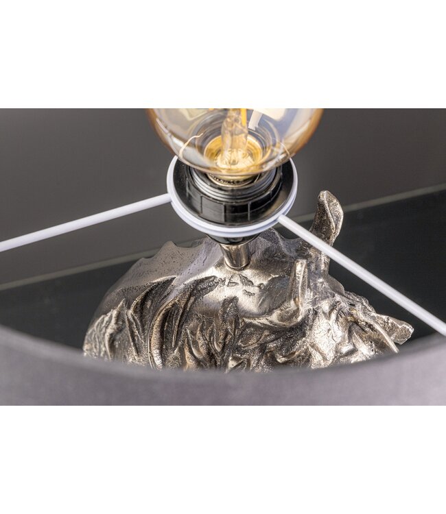 Invicta Interior Tafellamp CABALLO zilver zonder lampenkap - 43624