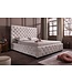 Invicta Interior Bed PARIS 160x200cm CHESTERFIELD-look fluweel champagnebeige met opbergruimte - 48075