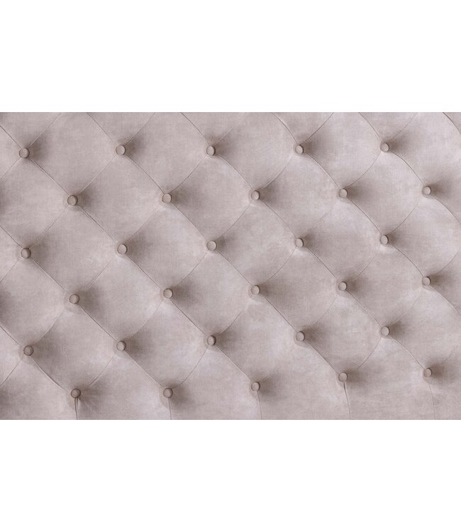 Invicta Interior Bed PARIS 160x200cm CHESTERFIELD-look fluweel champagnebeige met opbergruimte - 48075