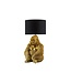 Invicta Interior Tafellamp KING APE 55 cm met goudkleurige en zwarte kap - 48026