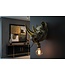 Invicta Interior Wandlamp RHINO 40 cm handgemaakte gouden neushoornsculptuur - 48004