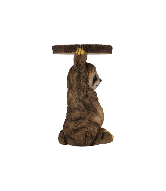 Invicta Interior Bijzettafel SLOTH 50cm handgemaakte luiaard sculptuur grijsbruin - 48010