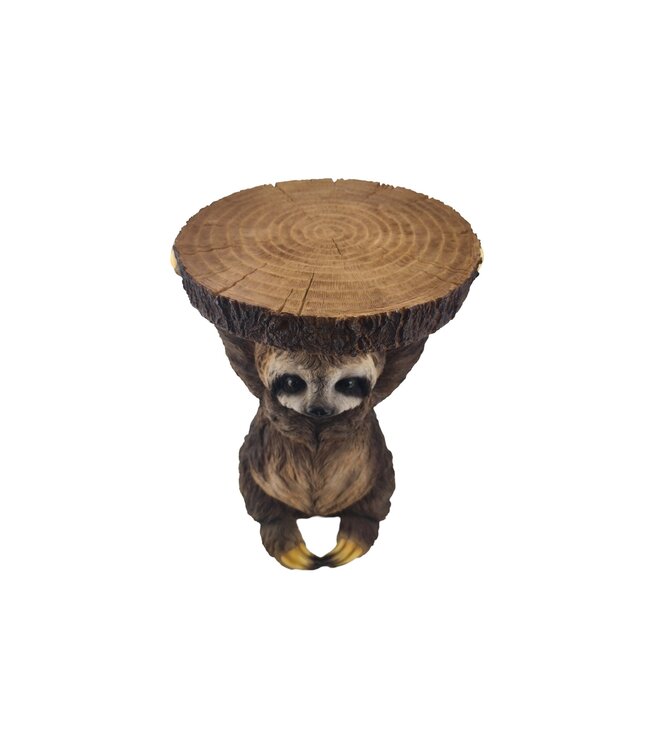 Invicta Interior Bijzettafel SLOTH 50cm handgemaakte luiaard sculptuur grijsbruin - 48010