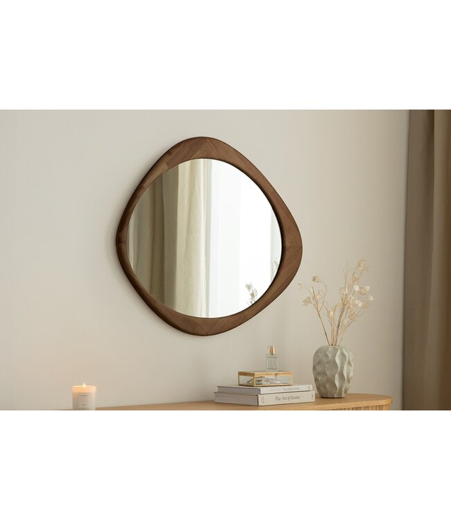 Invicta Interior ORGANIC wandspiegel 90 cm, massief hout, walnoothoutlook - 48243