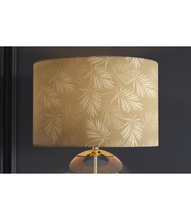 Invicta Interior Tafellamp CLASSICO 55 cm lampenkap wit goudkleurig glas transparant goud - 46013