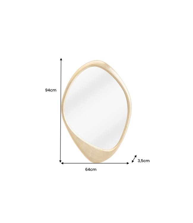 Invicta Interior Wandspiegel ORGANIC 90cm goud - 48127