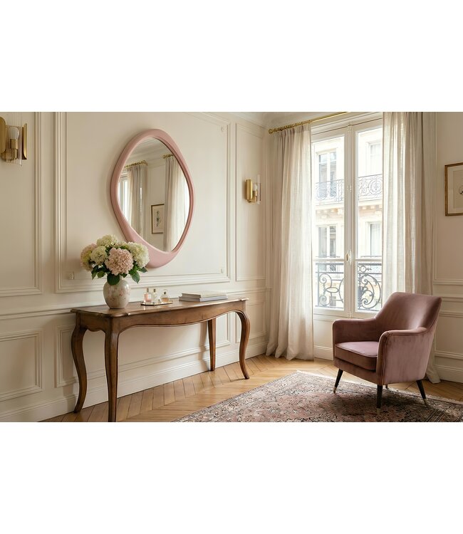 Invicta Interior Wandspiegel ORGANIC 90cm roze - 48128