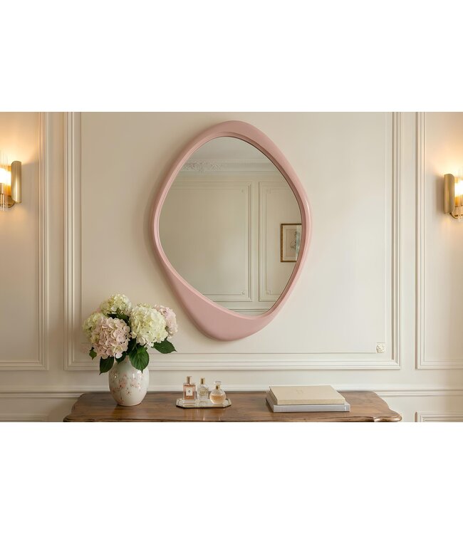 Invicta Interior Wandspiegel ORGANIC 90cm roze - 48128