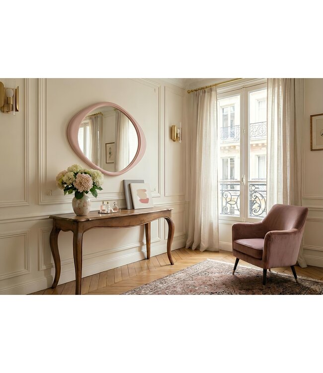 Invicta Interior Wandspiegel ORGANIC 90cm roze - 48128