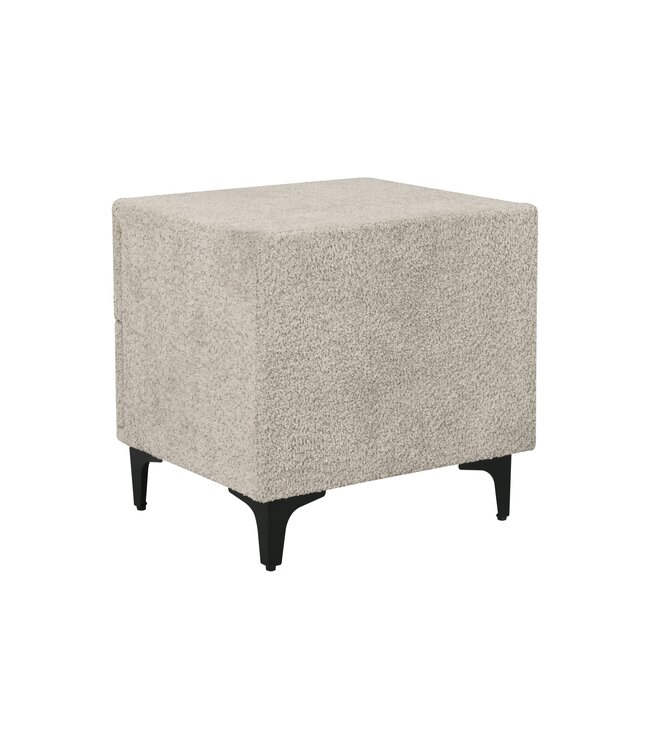 Invicta Interior Nachtkastje ART DECO 45cm bouclé greige - 45333