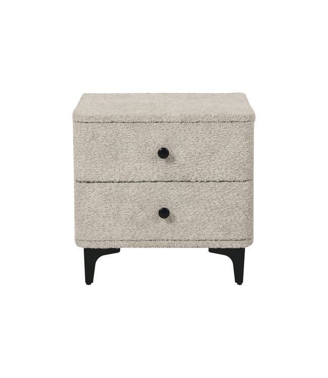 Invicta Interior Nachtkastje ART DECO 45cm bouclé greige - 45333