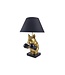 Invicta Interior Tafellamp BULLDOG 55 cm goudkleurige lamp met zwarte kap - 48023