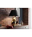 Invicta Interior Tafellamp BULLDOG 55 cm goudkleurige lamp met zwarte kap - 48023