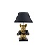 Invicta Interior Tafellamp BULLDOG 55 cm goudkleurige lamp met zwarte kap - 48023