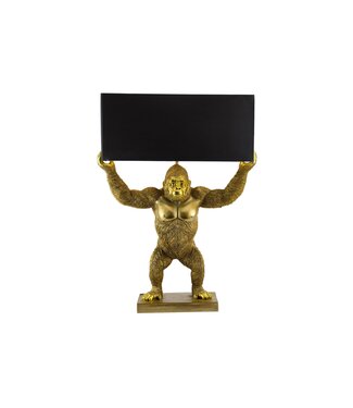 Invicta Interior Tafellamp KING APE 65cm zwart goud - 48002