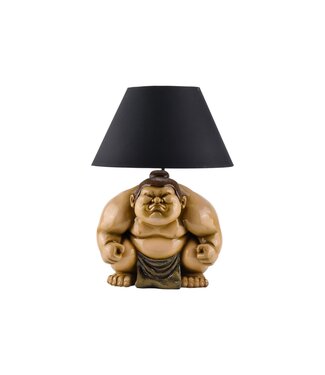 Invicta Interior Tafellamp SUMO 50 cm beige met zwarte kap - 48024