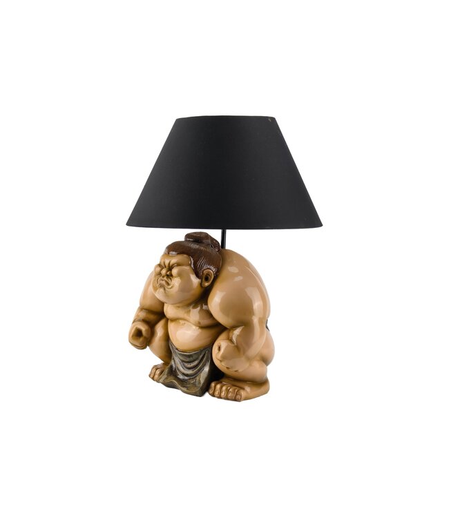 Invicta Interior Tafellamp SUMO 50 cm beige met zwarte kap - 48024