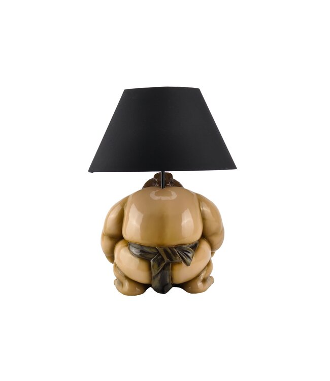 Invicta Interior Tafellamp SUMO 50 cm beige met zwarte kap - 48024