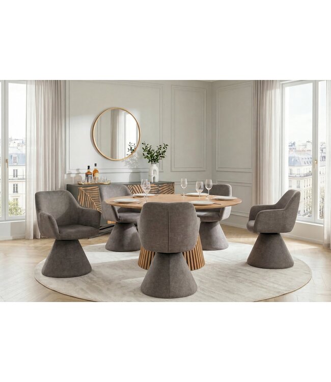 Invicta Interior Draaistoel AMBIENTO 180° met armleuningen en automatische terugkeerfunctie - 70017