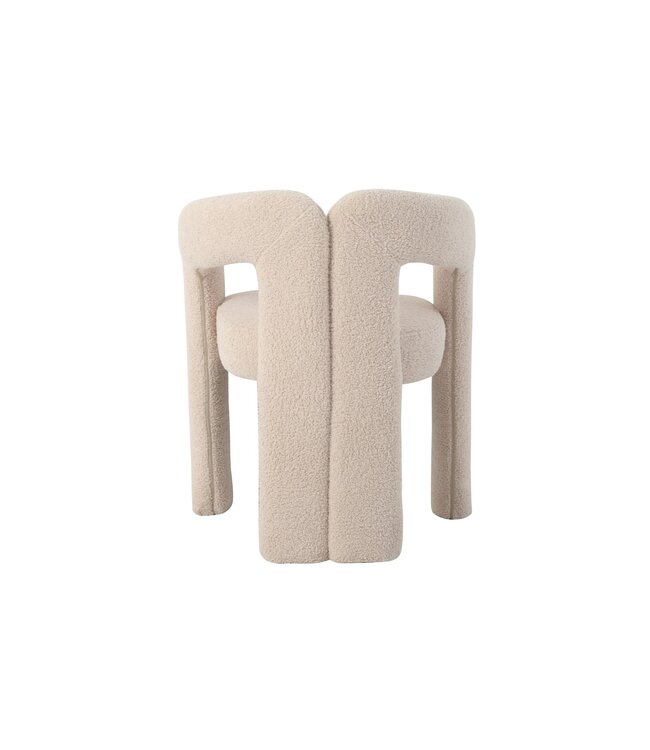 Invicta Interior Stoel ARCH beige teddyfleece fauteuil - 70012