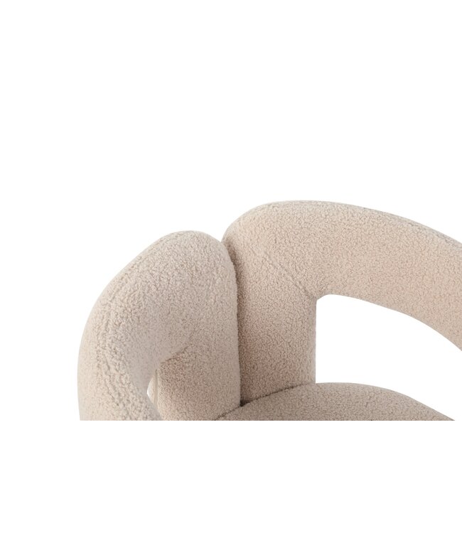 Invicta Interior Stoel ARCH beige teddyfleece fauteuil - 70012