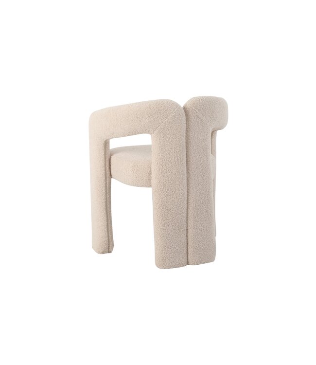 Invicta Interior Stoel ARCH beige teddyfleece fauteuil - 70012