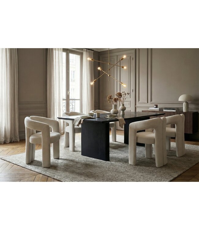 Invicta Interior Stoel ARCH crème wit teddyfleece fauteuil - 70010