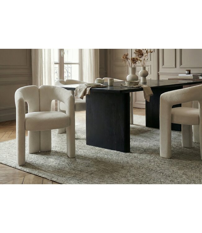 Invicta Interior Stoel ARCH crème wit teddyfleece fauteuil - 70010