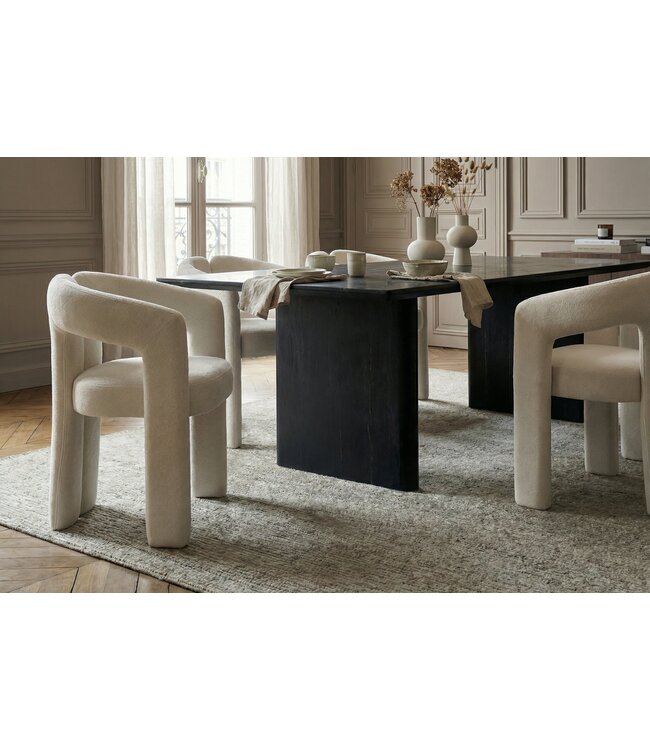 Invicta Interior Stoel ARCH crème wit teddyfleece fauteuil - 70010