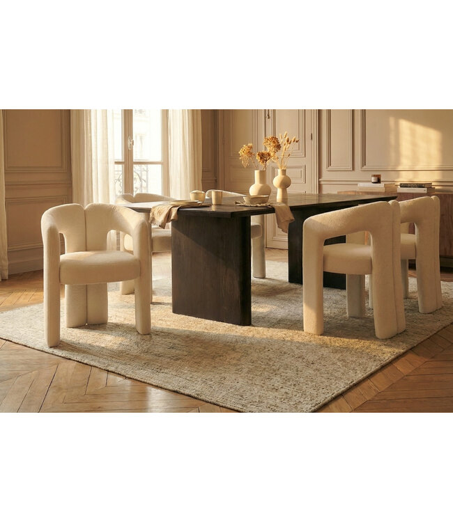 Invicta Interior Stoel ARCH crème wit teddyfleece fauteuil - 70010