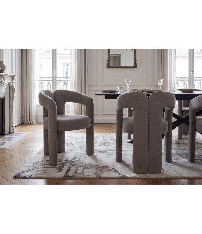 Invicta Interior Stoel ARCH greige teddyfleece fauteuil - 70011