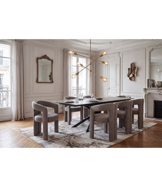 Invicta Interior Stoel ARCH greige teddyfleece fauteuil - 70011