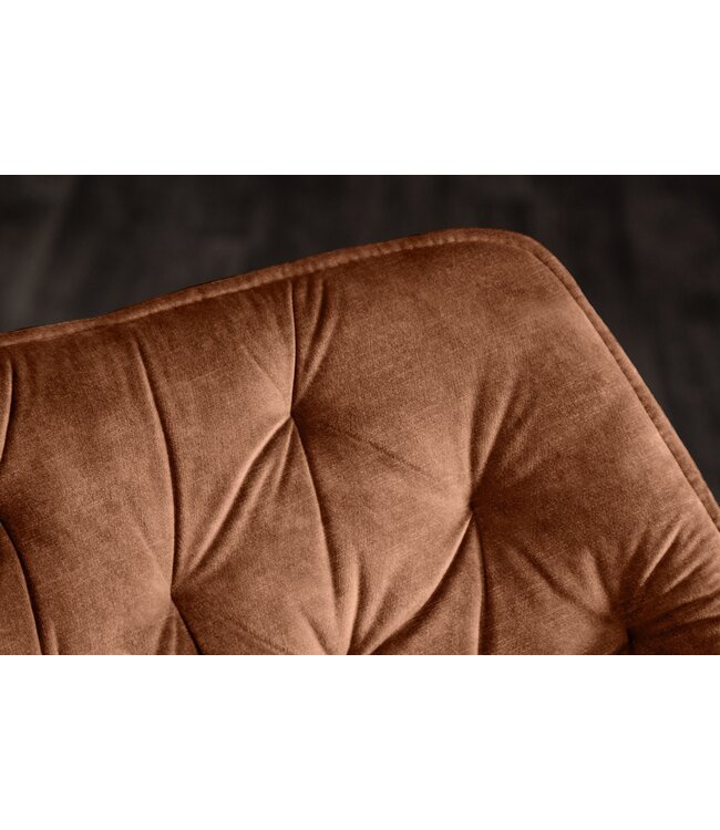 Invicta Interior Draaistoel THE DUTCH COMFORT, 180° draaibaar, met armleuningen, fluweel, roestbruin. - 46667