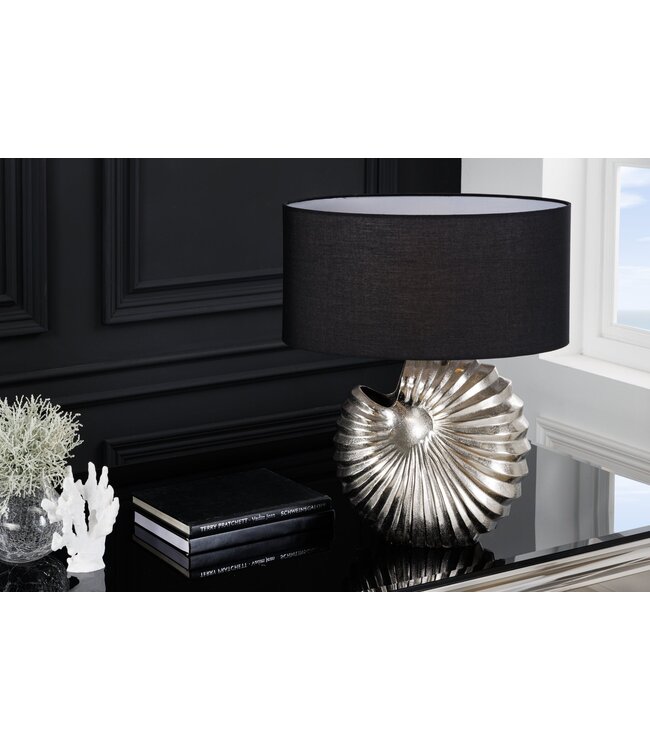 Invicta Interior Tafellampframe SHELL zilver zonder lampenkap - 42736