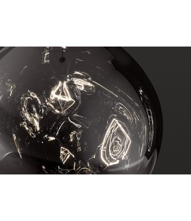 Invicta Interior Hanglamp LIQUID DIAMOND 35 cm, glas met rooklook - 46019