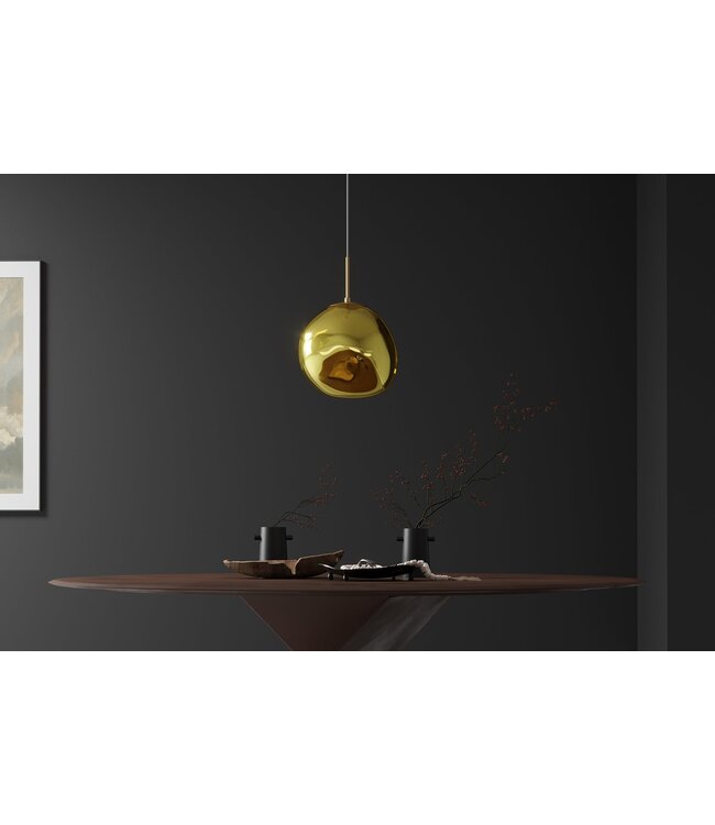 Invicta Interior Hanglamp LIQUID DIAMOND 35cm glas goud - 46017