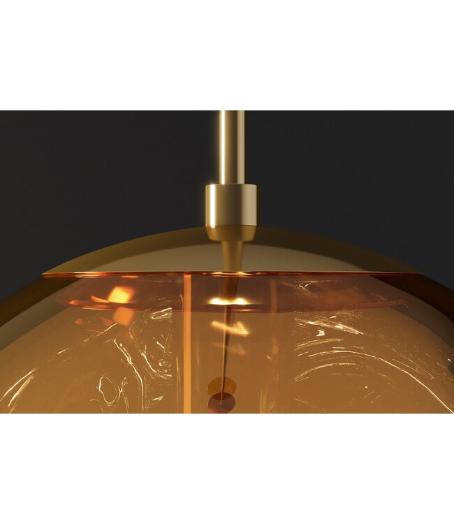 Invicta Interior Hanglamp LIQUID DIAMOND 35cm glas goud - 46017