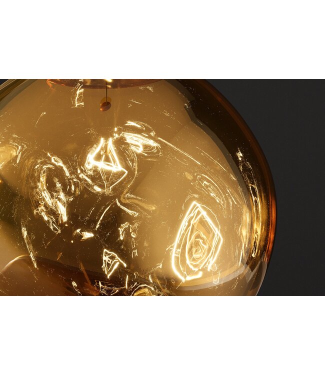 Invicta Interior Hanglamp LIQUID DIAMOND 35cm glas goud - 46017