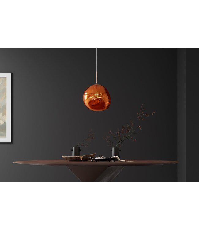 Invicta Interior Hanglamp LIQUID DIAMOND 35 cm glas koper - 46018